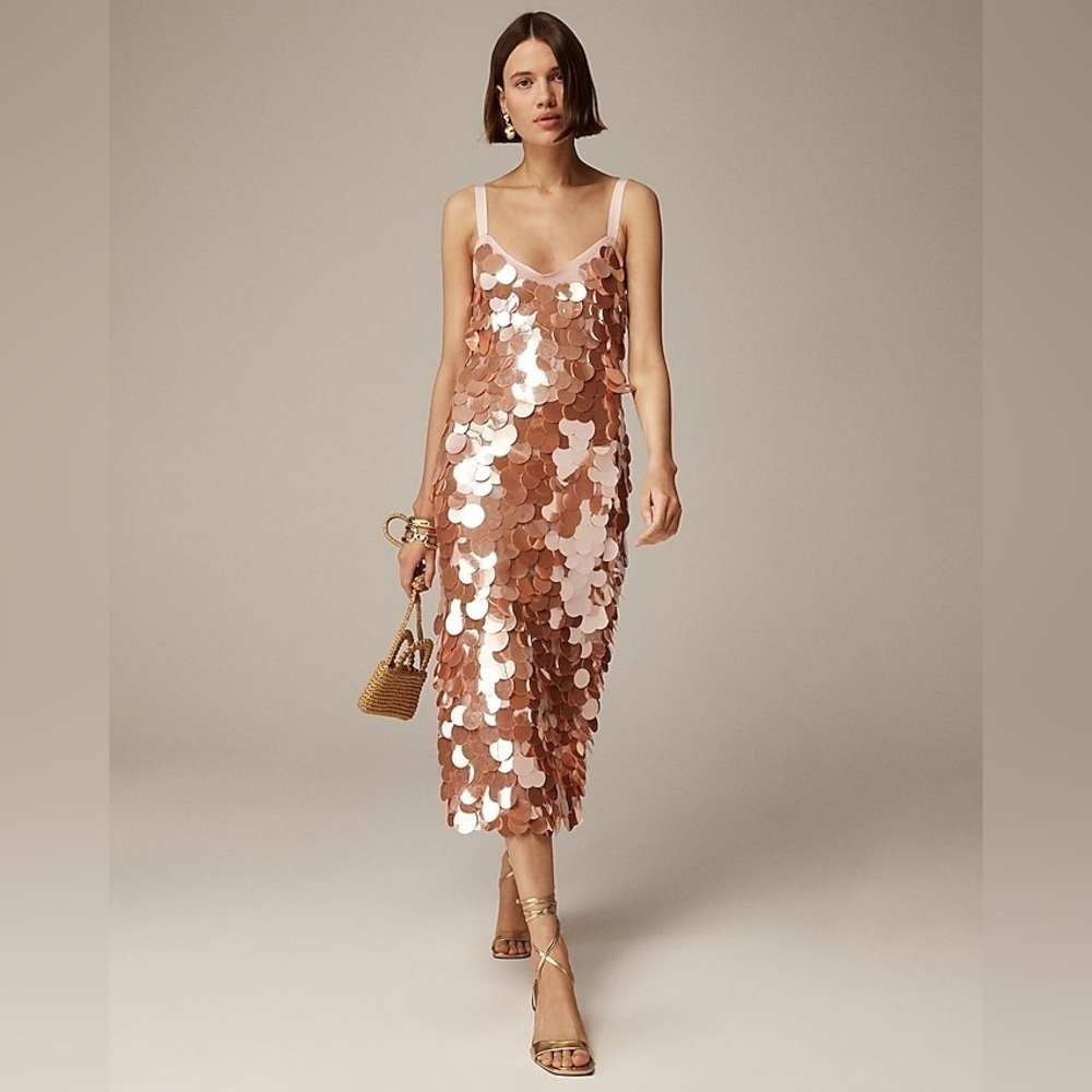 J Crew Collection circle-sequin midi dress CC721 - Picture 1 of 6